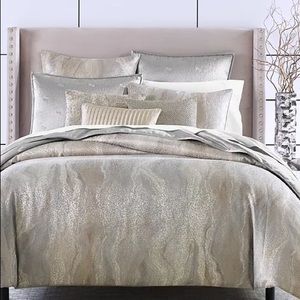 Hotel Collection Silver and gold king duvet cover